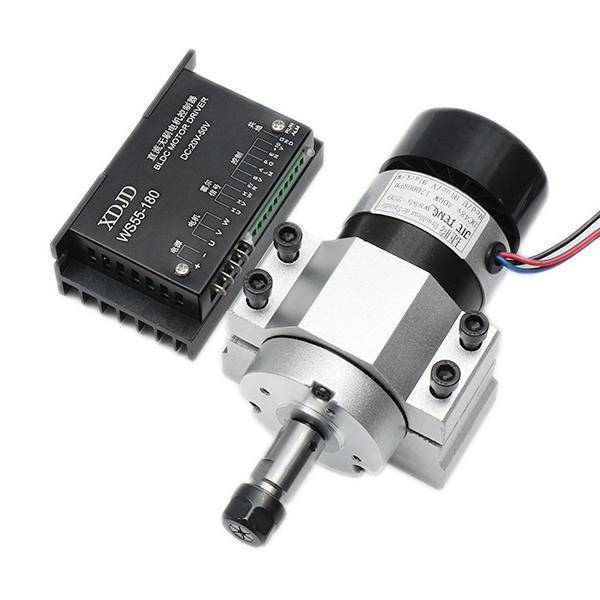 0.4kW ER11 Chuck CNC Spindle Motor with Driver Speed Controller and Clamp (12000rpm) - DIY-Geek