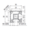 Aluminium Profile PG30 30x30 - 2 Slots Type A