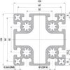 100 x 100 Aluminium Modular Profile - 8 Slots - DIY-Geek