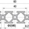 20 x 60 Aluminium Modular Profile - 8 Slots - DIY-Geek