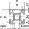 30 x 30 Aluminium Modular Profile - 3 Slots - DIY-Geek