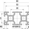 30 x 60 Aluminium Modular Profile - 6 Slots - DIY-Geek