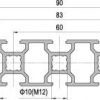 30 x 90 Aluminium Modular Profile - 8 Slots - DIY-Geek