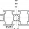 40 x 120 Aluminium Modular Profile - 8 Slots - DIY-Geek