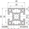 40 x 40 Aluminium Modular Profile - 2 Slots Type B - DIY-Geek