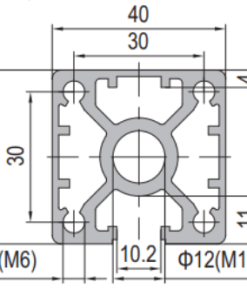 40 x 40 Aluminium Modular Profile - 1 Slot - DIY-Geek
