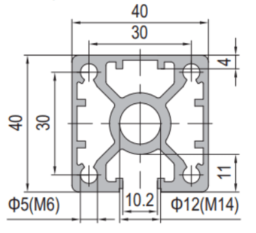 40 x 40 Aluminium Modular Profile - 1 Slot - DIY-Geek