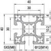 40 x 40 Aluminium Modular Profile - 3 Slots - DIY-Geek