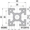 40 x 40 Aluminium Modular Profile - 4 Slots Heavy - DIY-Geek