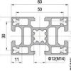 40 x 60 Aluminium Modular Profile - 4 Slots - DIY-Geek