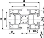 40 x 60 Aluminium Modular Profile - 4 Slots - DIY-Geek