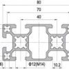 40 x 80 Aluminium Modular Profile - 6 Slots - DIY-Geek