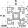 45 x 45 Aluminium Modular Profile - 4 Slots Heavy - DIY-Geek