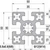 50 x 50 Aluminium Modular Profile - 4 Slots - DIY-Geek