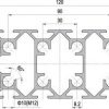 60 x 120 Aluminium Modular Profile - 12 Slots - DIY-Geek