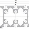 80 x 200 Aluminium Modular Profile - 14 Slots - DIY-Geek