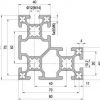 80 x 80 L Aluminium Modular Profile - 8 Slots - DIY-Geek