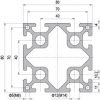 80 x 80 Aluminium Modular Profile - 8 Slots Heavy - DIY-Geek