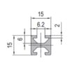 Aluminium Profile PG15 15x15 - 2 Slots