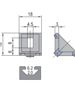 Die-Cast Aluminum Bracket PG20 20x20 Set