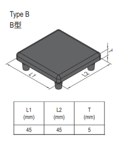 End Cap PG45 - 45x45