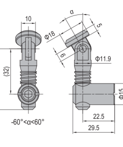 Anchor Connector PG45 Oblique