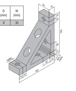 AP Bracket 100x100 PG45-45