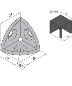 Cubic Connector 3030-2 Set