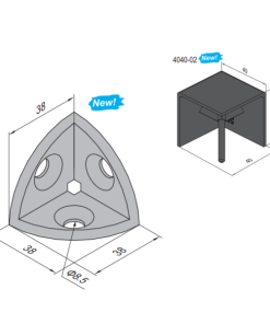 Cubic Connector 4040-2 Set