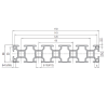 Aluminium Profile PG30 30x150 - 12 Slots