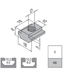 Pre-Set Nut - 10 - M6 Nickel Plated Steel