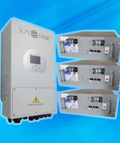 SunSynk Hybrid 12kW 3 Phase Inverter + 3 x BSL Battery 51.2V - 135Ah (21kWh)