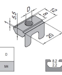 Subsequent Nut For PG30 Zinc Plated Steel with Spring Leaf