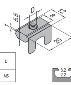 Subsequent Nut For PG30 Zinc Plated Steel with Spring Leaf