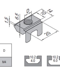 Subsequent Nut - 10 - M4 Zinc Plated Steel