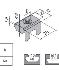 Subsequent Nut - 10 - M8 Zinc Plated Steel