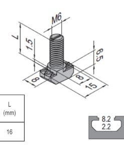 T Bolt - 8 - 16 PG30