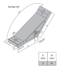 AP Bracket 70x70 PG45-45