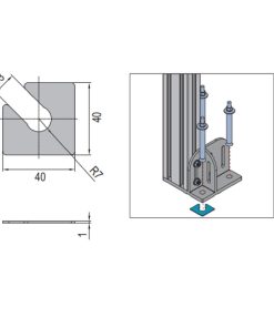Base Plate Gasket 40x40x1