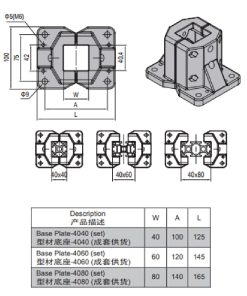 Base Plate 40x80 Set