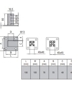 Base Plate 40x40 Set