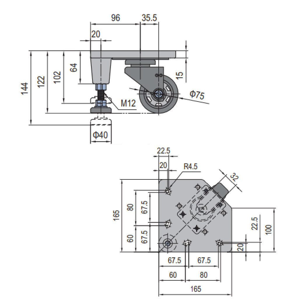 Foot And Castor Components - Light Weight