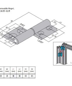 Removable Hinge PG40/40 Left Set
