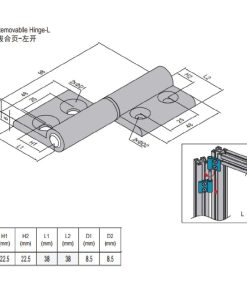 Removable Hinge PG45/45 Left Set