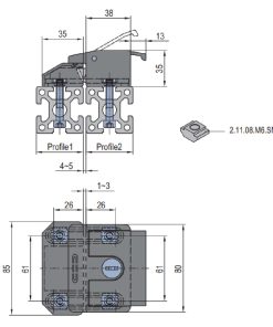 Lock 4545 Incl. Screw Set