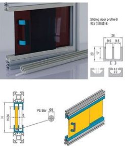 Sliding Door Profile 8 - 3m Bar Set