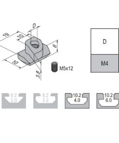 Potential Equaliser Nut - 8 - M4 /W Top Thread